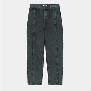 Carhartt WIP W' Arlo Pant Black Green Straight Tapered Leg Jeans. Size 26